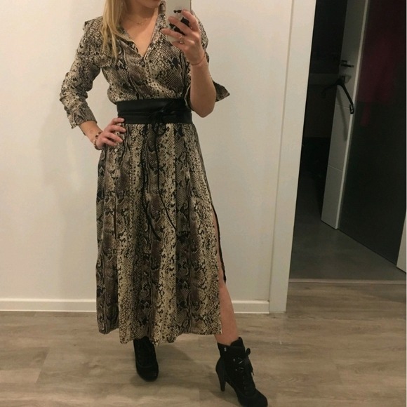 Corset Black Faux leather obi wide belt waist tie waist Boho wrap Minimalist - Picture 6 of 10